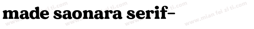made saonara serif字体转换